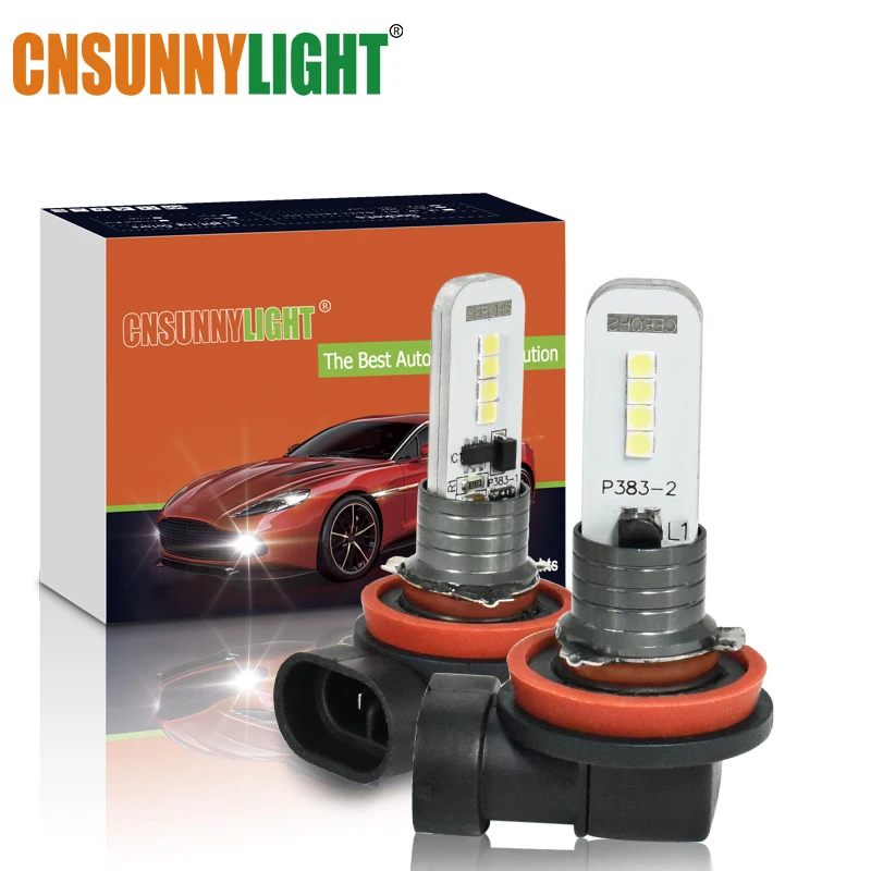 CNSUNNYLIGHT 2 шт. H11 H8 Светодиодные Автомобильные противотуманные фары H7 H4 9005 HB3 9006 HB4