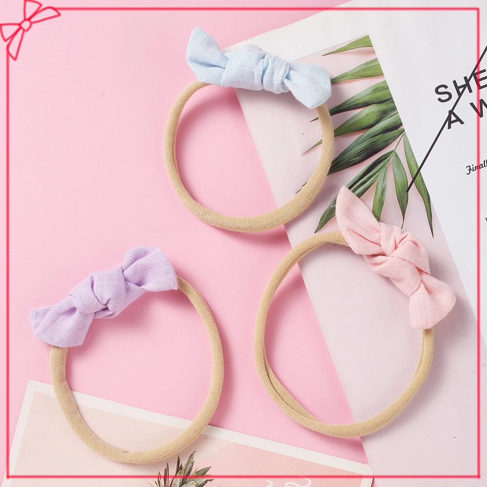 Банты для волос ручной работы 10 шт./компл. 16 однотонных цветов девочек лот резинки