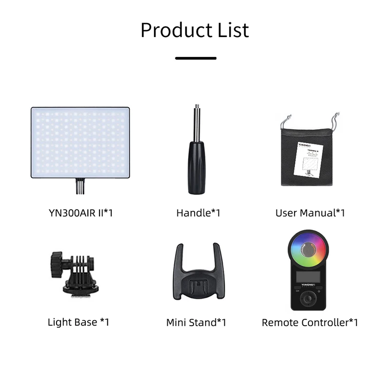 Купить Светодиодная лампа YONGNUO YN300AIR II RGB для видеосъемки, дополнительный аккумулятор с зарядным устройством светильник для фотосъемки + адаптер пе... Скидка Светодиодная лампа YONGNUO YN300AIR II RGB для видеосъемки, дополнительный аккумулятор с зарядным устройством светильник для фотосъемки + адаптер пе...