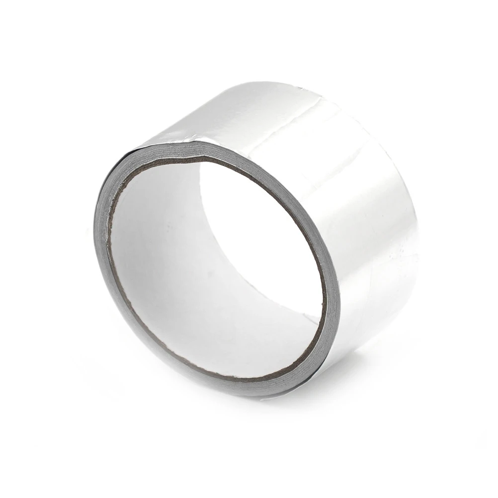 1 рулон высокое Температура устойчивый Фольга клейкая лента Серебряный