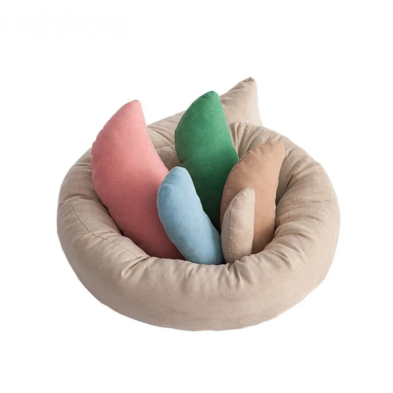 

6Pcs/set Newborn Posing Beans Bag Baby Photography Prop Pillow Infants Crescent Shaped Pillows Positioner Cushion Basket Filler