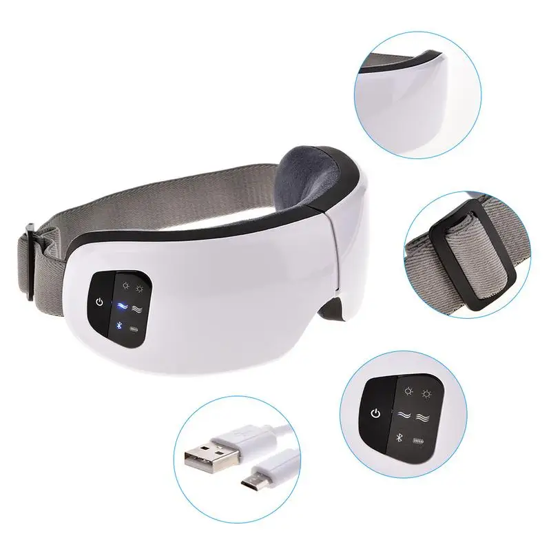 Portable Fordable Eye Massager SPA Beauty Instrument 4S Music Wireless USB Rechargeable Bluetooth Air Pressure Protector | Красота и