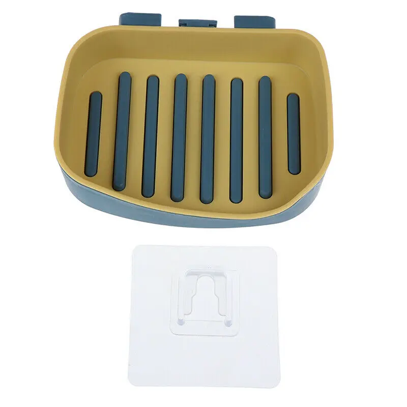 Настенный держатель для мыла с двойным сливом самоклеящаяся полка хранения