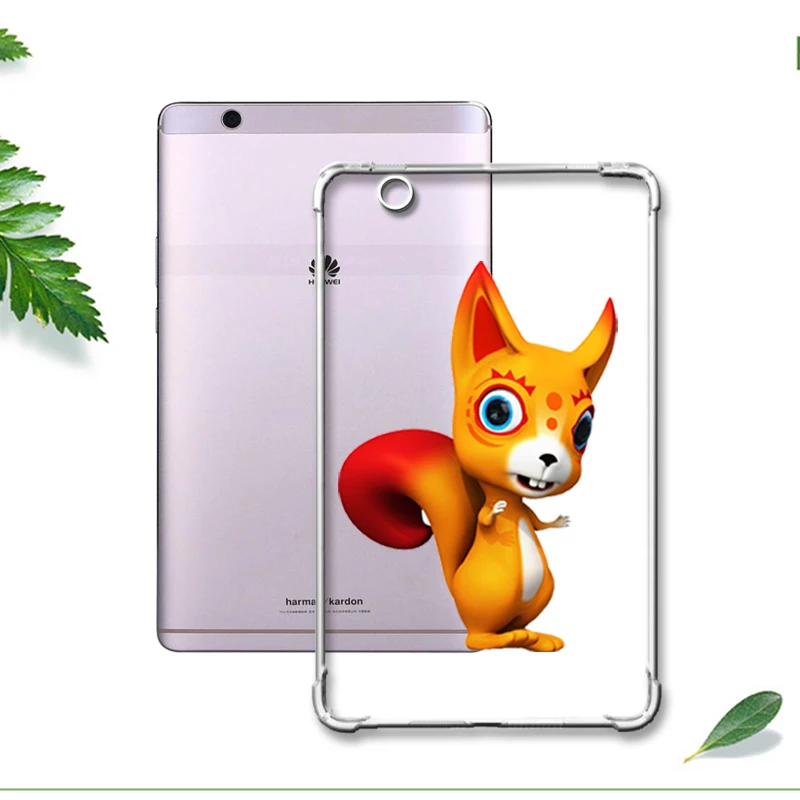 For M3 8.4 huangshu Окрашенный чехол с сопротивлением падению для huawei Mediapad Медиа Pad M3 M5 T3 8,4 10 Мягкий противоударный планшет для Honor игровой коврик 2 9,6 - Цвет: For M3 8.4 huangshu