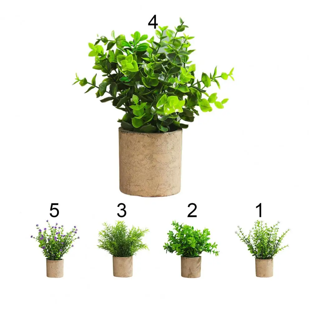 

1 Set Artificial Potted Plant Beautiful Eco-friendly PVC Simulation Potted Plant Bonsai Furnishings Wedding Garden Desktop Decor