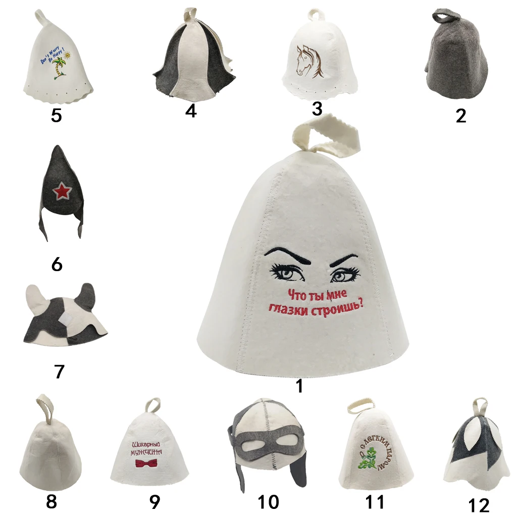 Шапка для сауны шапка из фетра русской Banya защита головы мужчин женщин детей