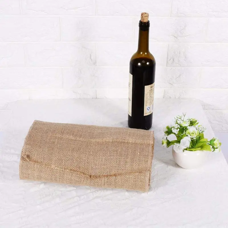 

Canvas Burlap Natural Burlap 10m Pure Roll Rustic Jute DIY Decoration 30cm