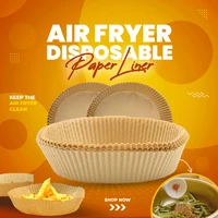 10050pcs air fryer disposable paper liner oven grill paper absorbing oil sheet steamer round hamburger oil blotting paper liner