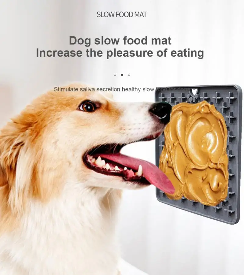 

Silicone Dog Feeder Lick Mat Cat Feeder Licking Pad For Dogs Cats Lickimat Dog Bath Buddy Slow Food Sucker Lick Pad Pet Supplies