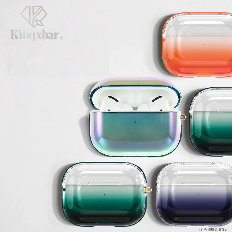 

Luxury Hard Case Cover for Airpods Pro Clear Earphone Wireless Bluetooth Charging Cover with Keychain Holder Box for Airpods 3