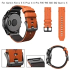 Ремешок кожаный для наручных часов, быстросъемный браслет для Garmin Fenix 6 6X Pro smartwatch Easyfit Fenix 5X 5 Plus, 26 дюймов 22 мм
