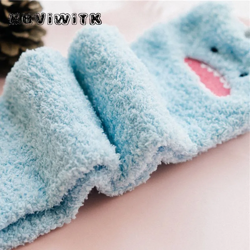 Women's Cotton Thickening Cashmere Lovely socks for women ladie Fluffy girl Breathable Warm Casual short sock female women sox images - 6