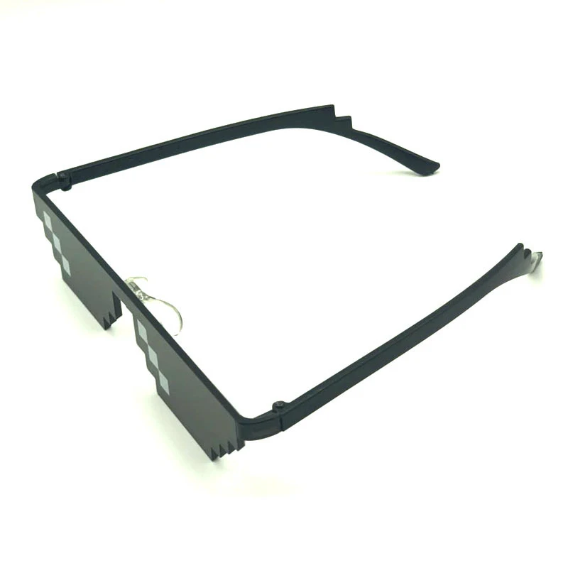 Новые модные пиксельные очки мозаичные солнцезащитные Thug Life косплей реквизит