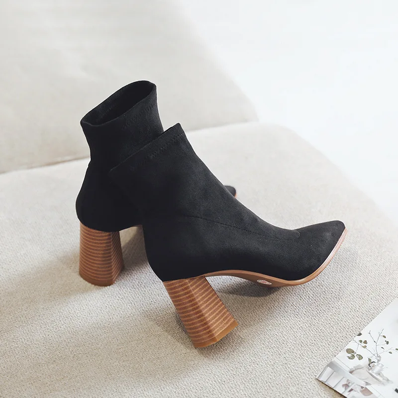 

Spring autumn pointed single boots British boots high heel women's boots
