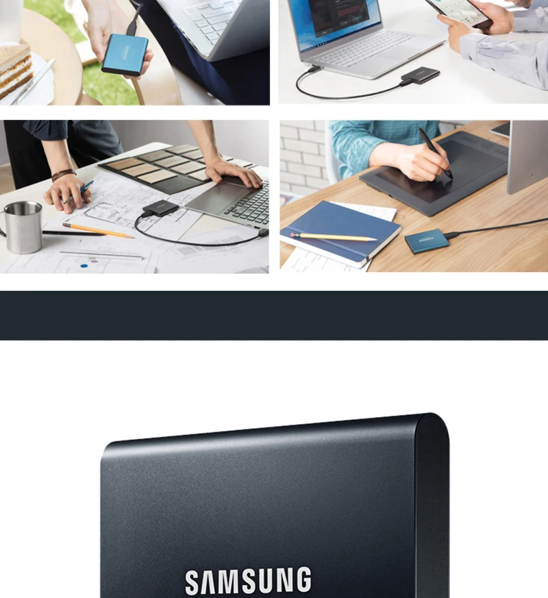 SAMSUNG T5 SSD 500GB 1 ТБ внешний твердотельный диск USB3.1 HDD type-C портативный для ноутбука
