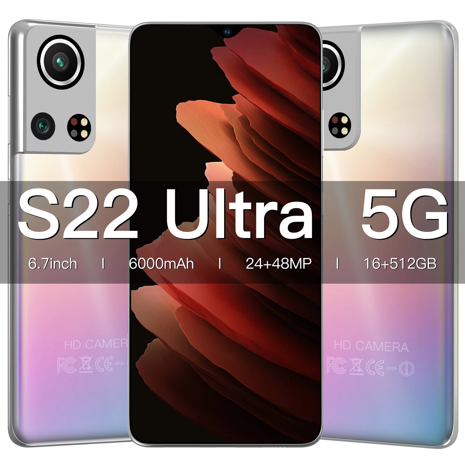 

Galay S22 Ultra Smartphones Global Version 12GB 512GB Android Mobile Phoens 6.7 HDinch 6000mAh 10-core Snapdragon 865 Cellphone