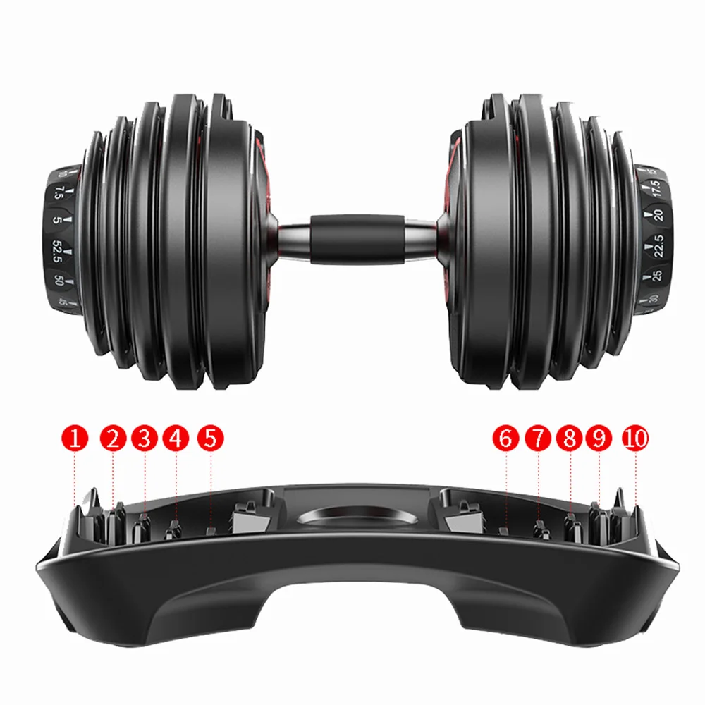 

24kg Adjustable men's Dumbbell intelligent automatic combination replacement dumbbell weight fitness equipment