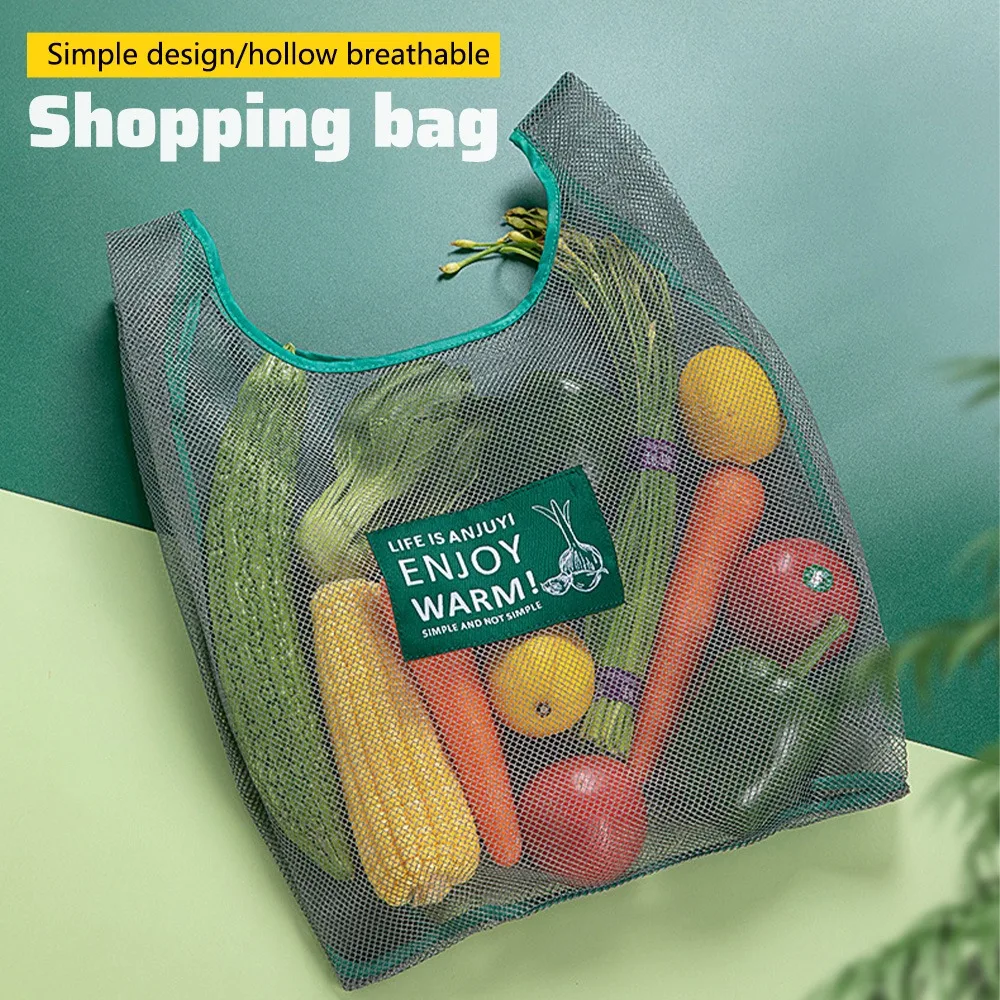 

Kitchen Vegetable Fruit Mesh Storage Bags Onion Potato Storage Hanging Bags Hollow Breathable Kitchen Garlic Ginger Mesh Bag