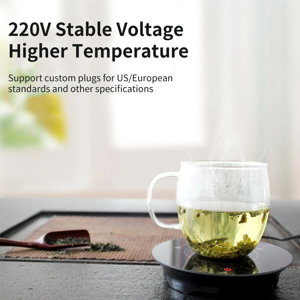 220V Coffee Mug Cup Warmer for Home Office Milk Tea Water Heating Pad Keep Drink Warm Heater Mugs Coaster EU Plug | Бытовая техника