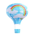 1 шт., 25 см, разноцветный бумажный шар в виде лампионов