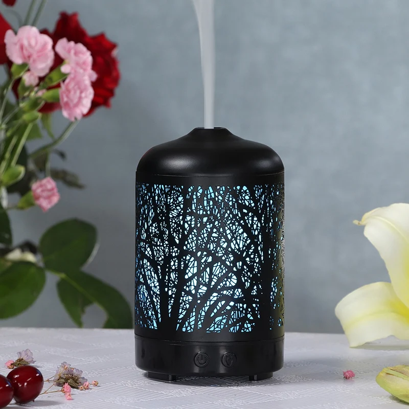 

Metal Tree Essential Oil Diffuser 100Ml Aroma Diffuser Ultrasonic Aromatherapy Humidifier Cool Mist Maker for Home Office