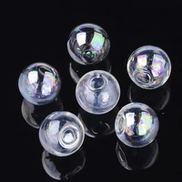 100pcs round handmade blown glass globe beads 14mm 16mm 18mm 20mm 25mm for stud earring making or decorate half drilled f70