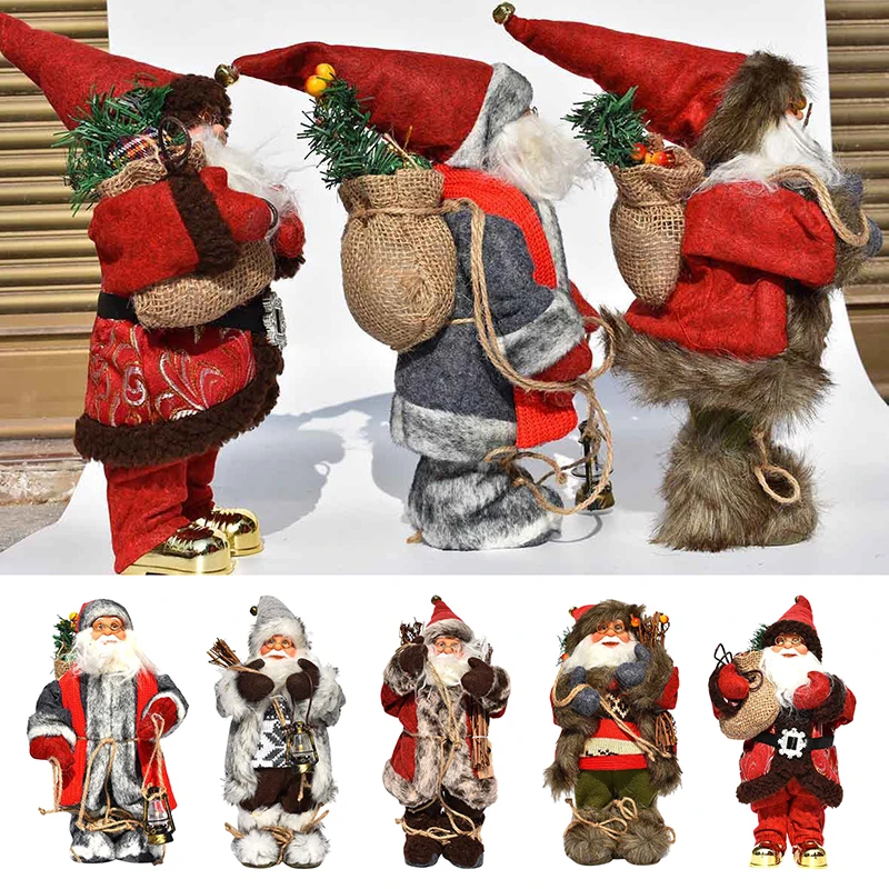 

Рождественская плюшевая игрушка 30 см, кукла Санта-Клаус, рождественские украшения, олень, снеговик, медведь, кулон