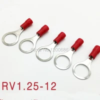 rv1 12 round o type pre insulated terminals cold pressing terminals rv1 25 12 nose ear 12mm screws