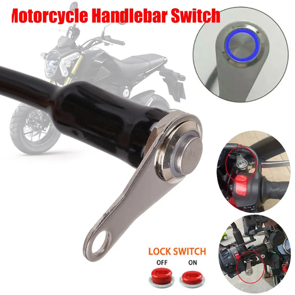 

NEW 12V LED Waterproof Motorcycle Handlebar Switch Reset Manual Return Button Engine ON-OFF Wholesale Quick delivery CSV