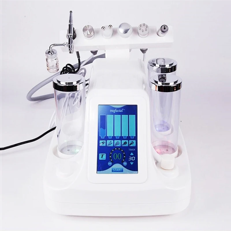 6 in 1 Hydra Dermabrasion Aqua Peel Clean Skin Care BIO Light RF Vacuum Face Cleaning Hydro Water Oxygen Jet Machine | Красота и