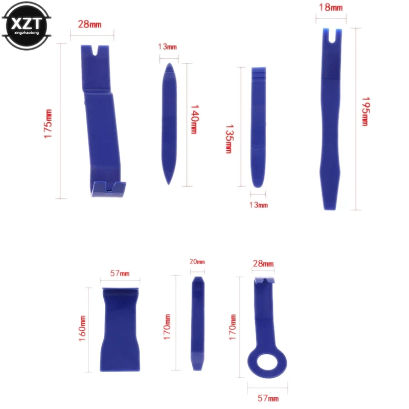 7 шт. набор инструментов для снятия обшивки автомобильной магнитолы |