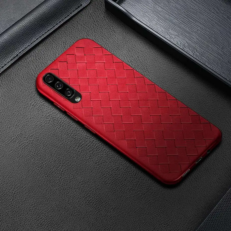 Red Чехол для samsung Galaxy A50, ультра тонкий мягкий черный чехол, силиконовый матовый чехол для samsung A50, чехол для телефона - Цвет: Red