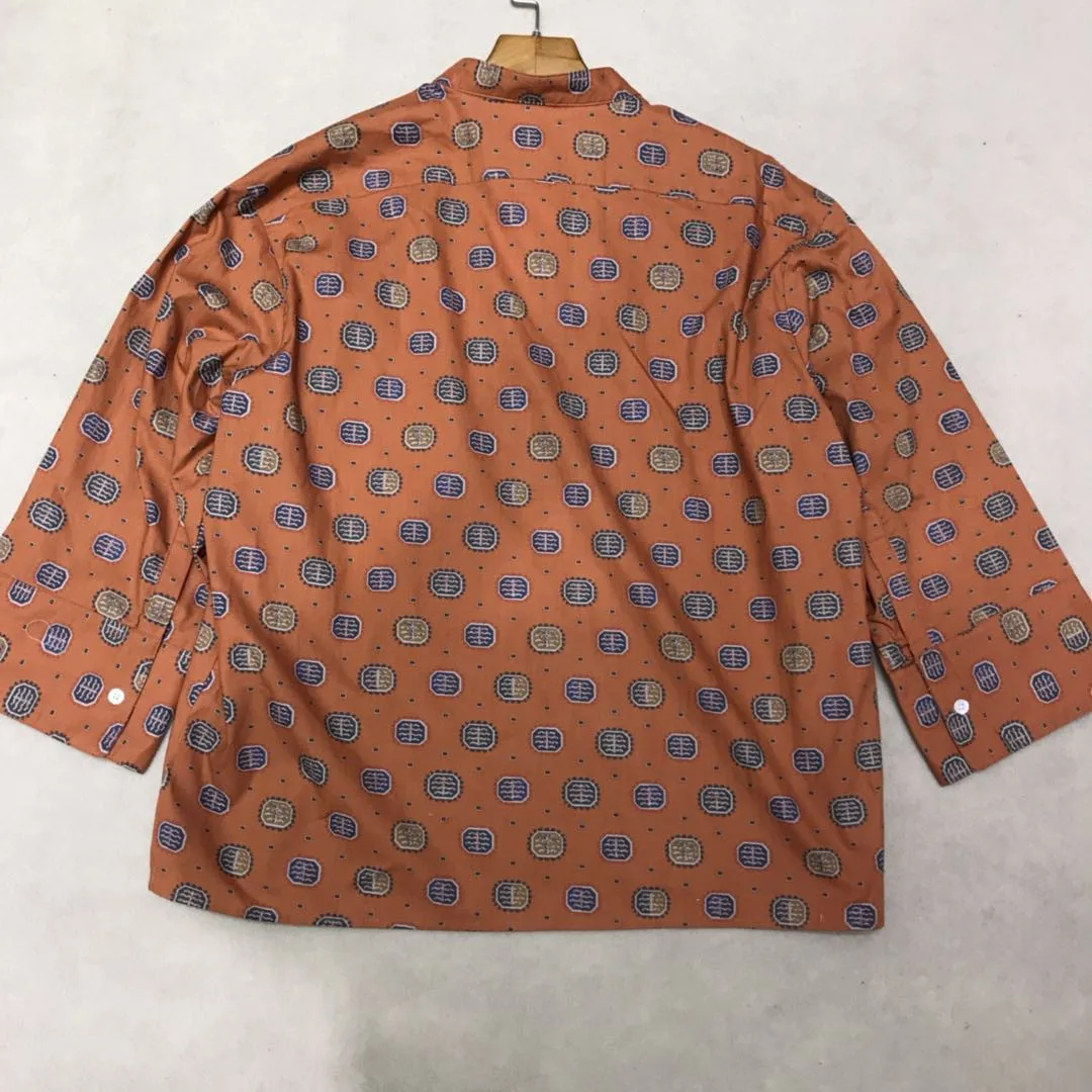 

Women Shirt 2019 Spring and Summer New Print Small Stand Collar Casual Shirt