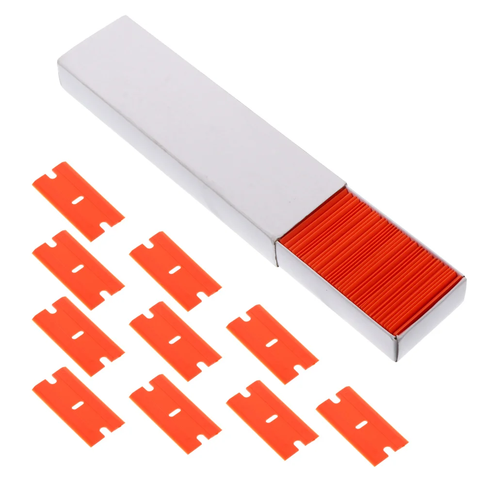 

100pcs Cleaning Scraper Shovel Blades for Decals Stickers Label Caulk Glue
