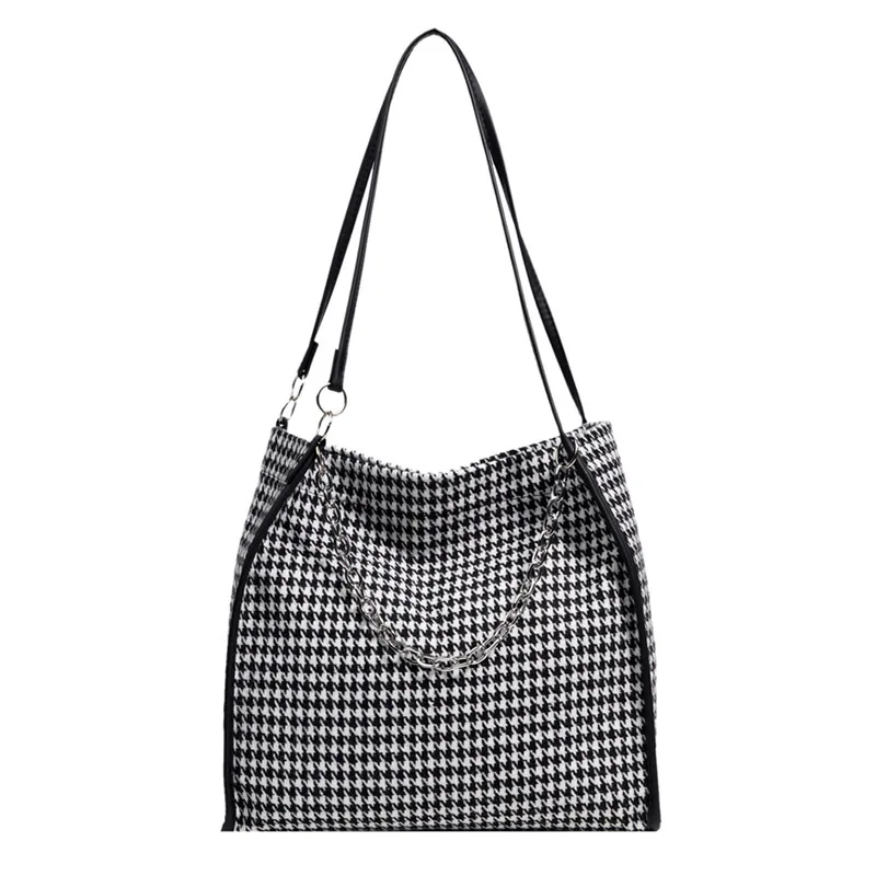 

Women Shoulder Bags 2021 New Popular Literature and Art Simple Tote Bag Handbags Student Plaid Leisure Canvas Shoulder Bag