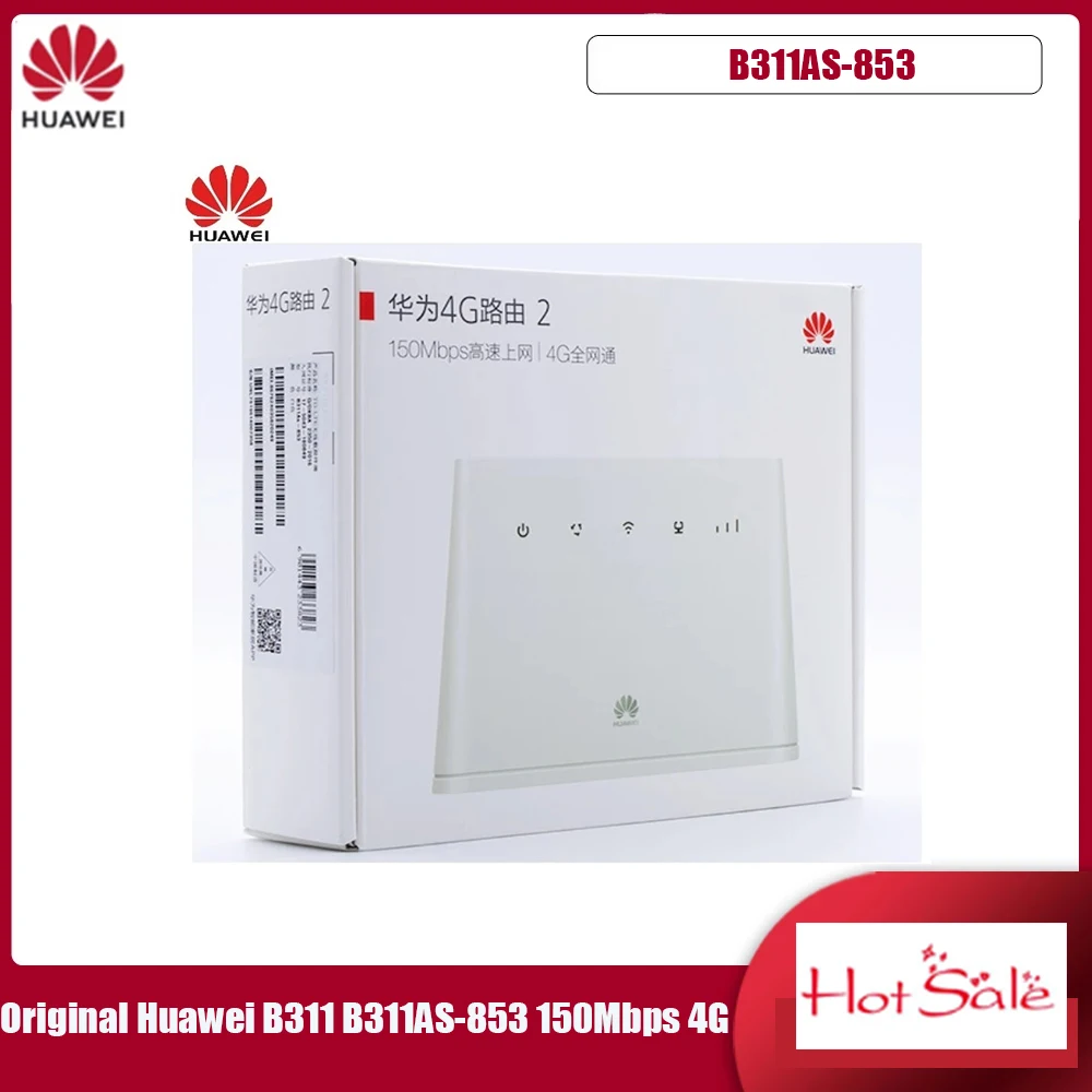 Original Huawei B311 B311AS-853 B310As-852 150Mbps 4G LTE CEP WiFi Network Router Plus 4G Antenna