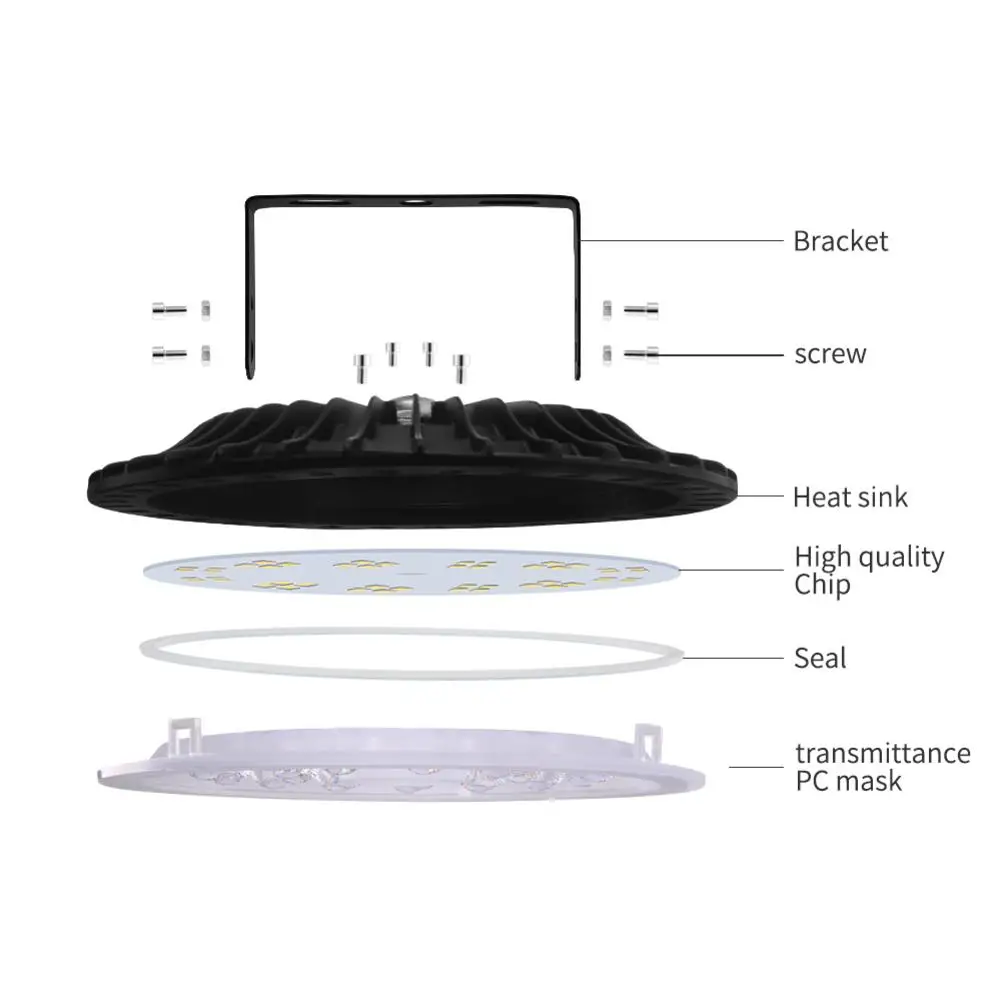 

Ultra-thin UFO LED High Bay Lights Industrial Light Hall Lamp 220V 110V Mining Ceiling Lights Workshop Lighting Home LED Ceiling