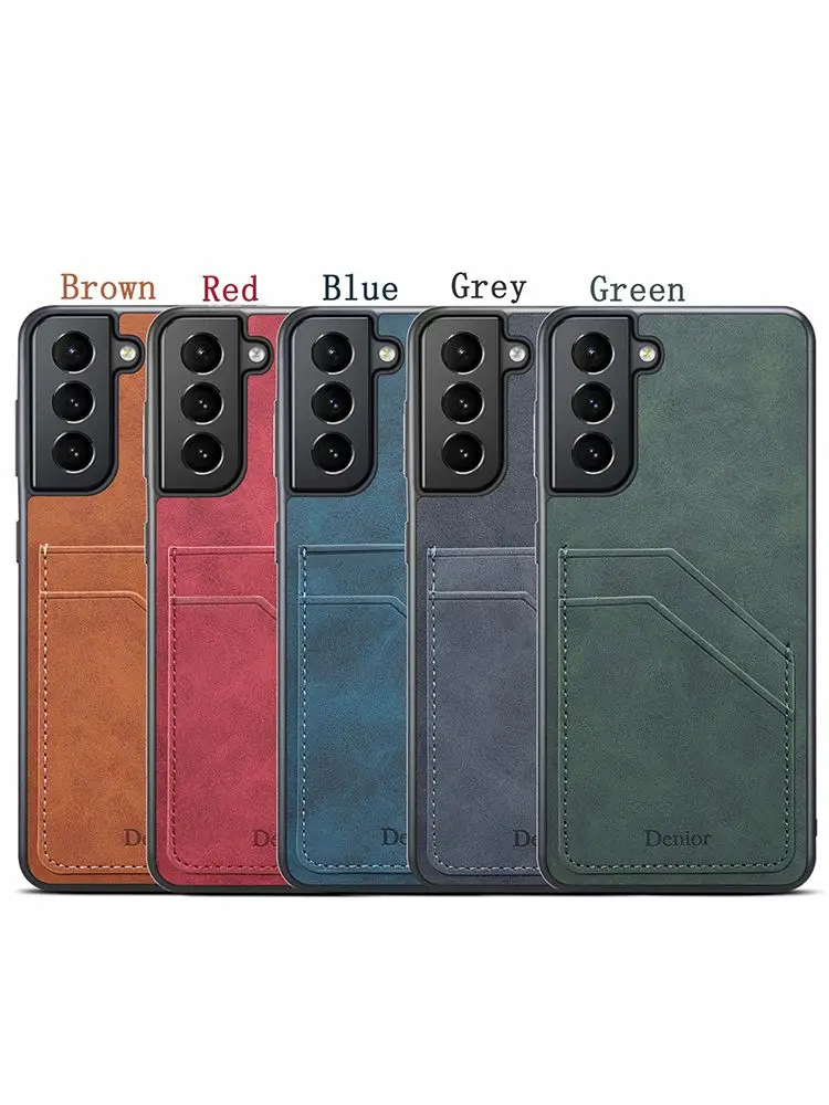 For Samsung S21 S20 S10 Plus S10E Case For Samsung Note 9 10 20 Plus Ultra Luxury Card Slot Leather Cover