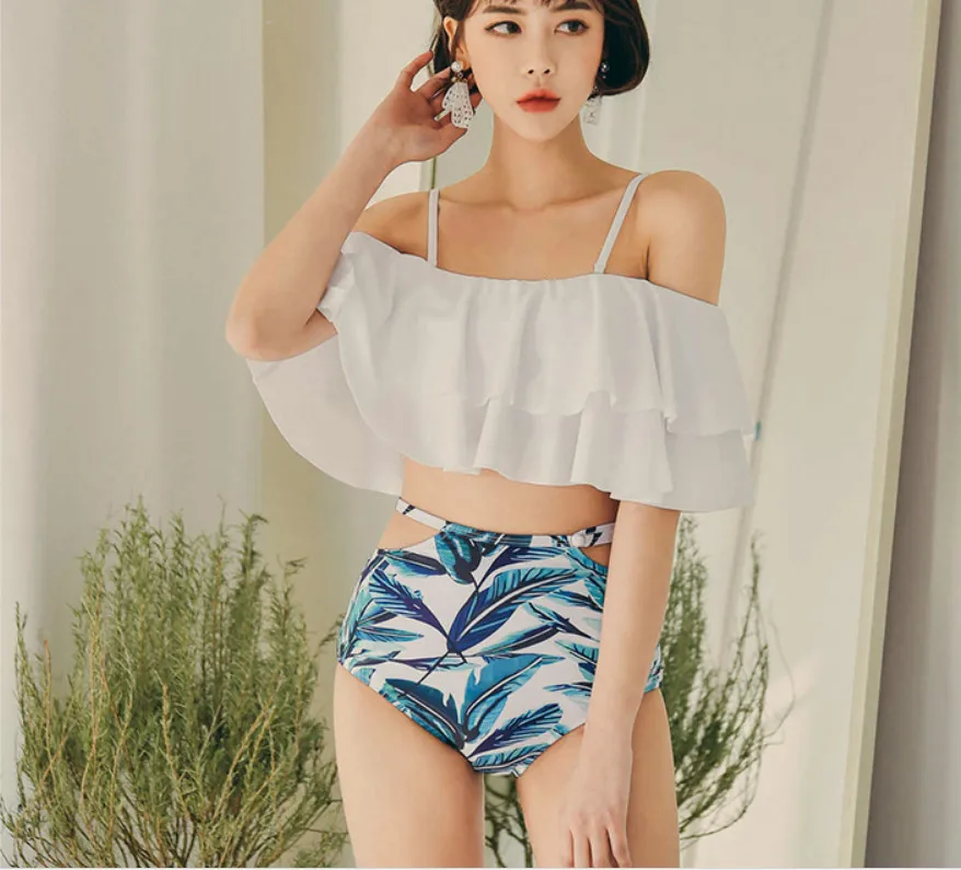 Танкини цветочный женский бикини танкини может Корейская юбка полиэстер женский купальник женский корейский Sierra Surfer Mujer