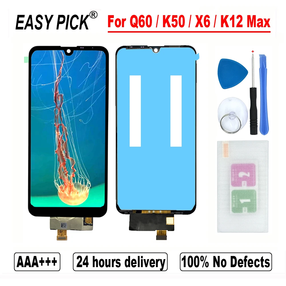 Для LG Q60 2019 X525 X525BAW X525HA X525ZAW K12 Max X520BMW ЖК дисплей сенсорный экран дигитайзер для X6 X625N