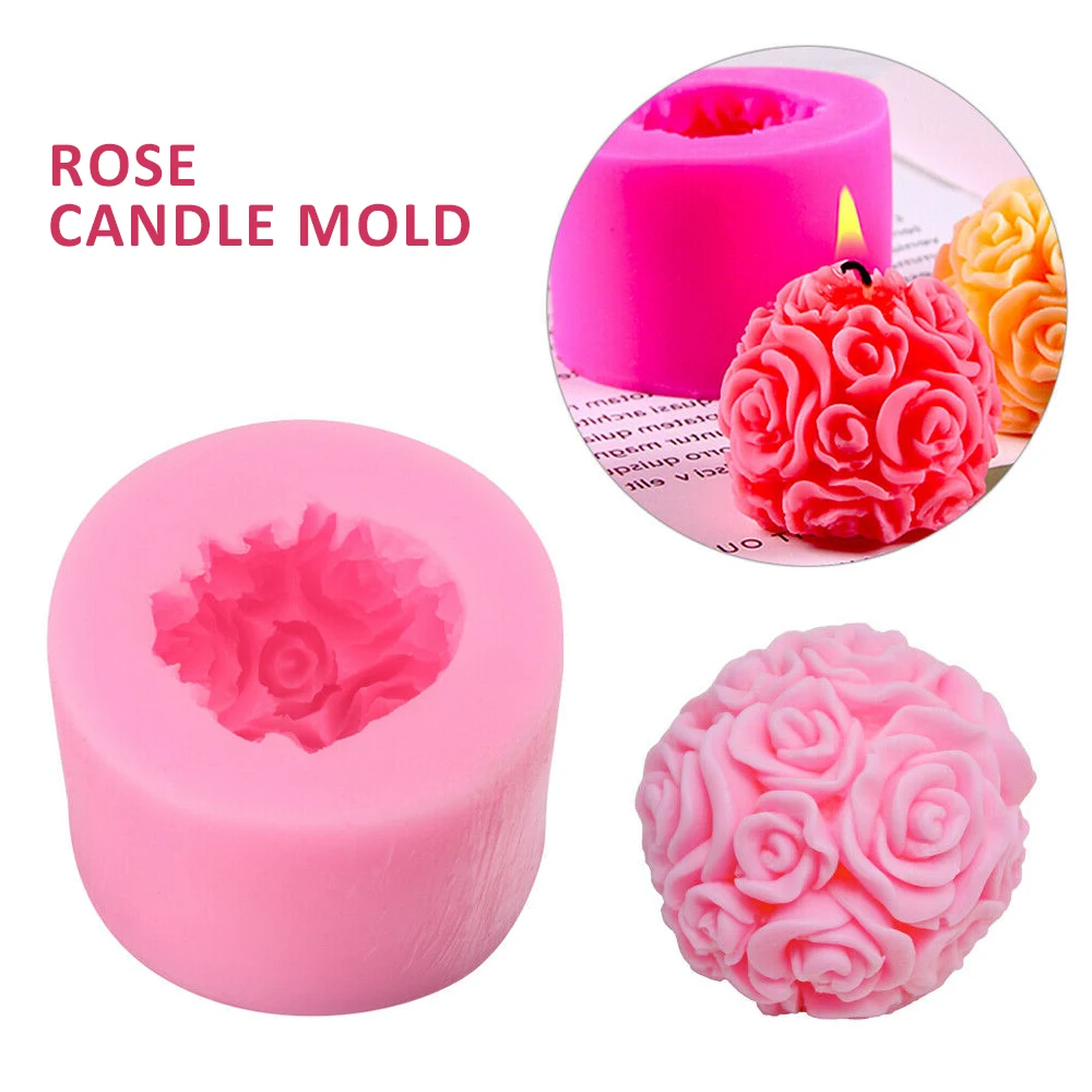 

3D Rose Flower Fondant Cake Mold DIY Sugar Craft Soap Candle Silicone Mould Handmade Decorating Mould