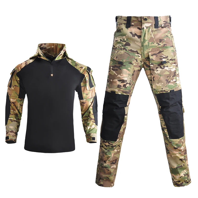 

2022 тактическая камуфляжная Униформа с капюшоном, Военная рубашка, Военные Поклонники CS, полевые тренировочные боевые топы, мужские уличные ...