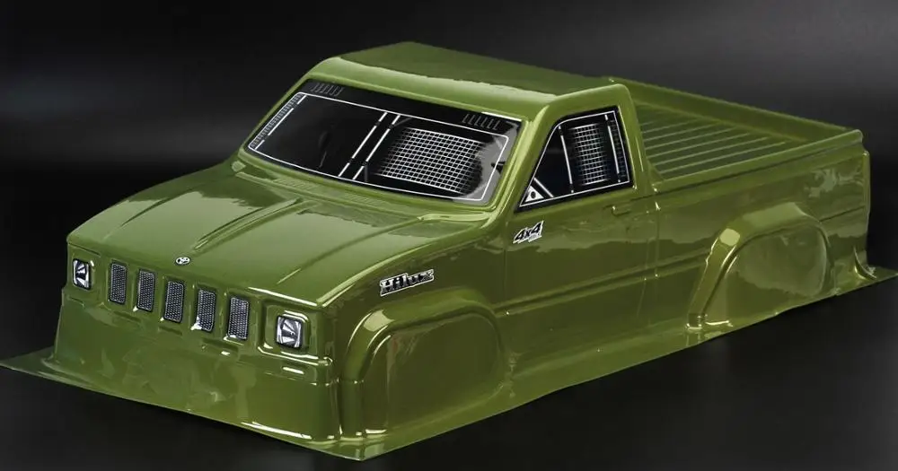 CB400 green Jeep Wrangler Unlimited Rubicon Clear Body 12.8"(324mm) Wheelbase For aRAXXAS TRX-4 Proline FJ40 AXIAL SCX10 AX90047 AX90046 - Цвет: CB400 green