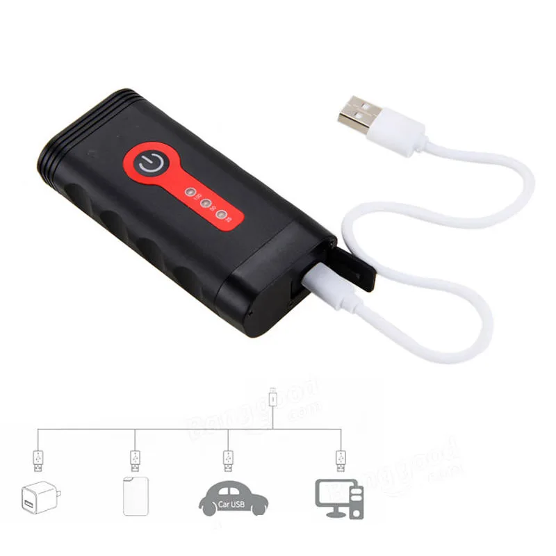 XANES DL07 1800LM 2* L2 4400mAh USB Перезаряжаемый IPX6 индикатор батареи велосипедный фонарь для езды на велосипеде кемпинг фонарь Автомобильный светодиодный фонарь