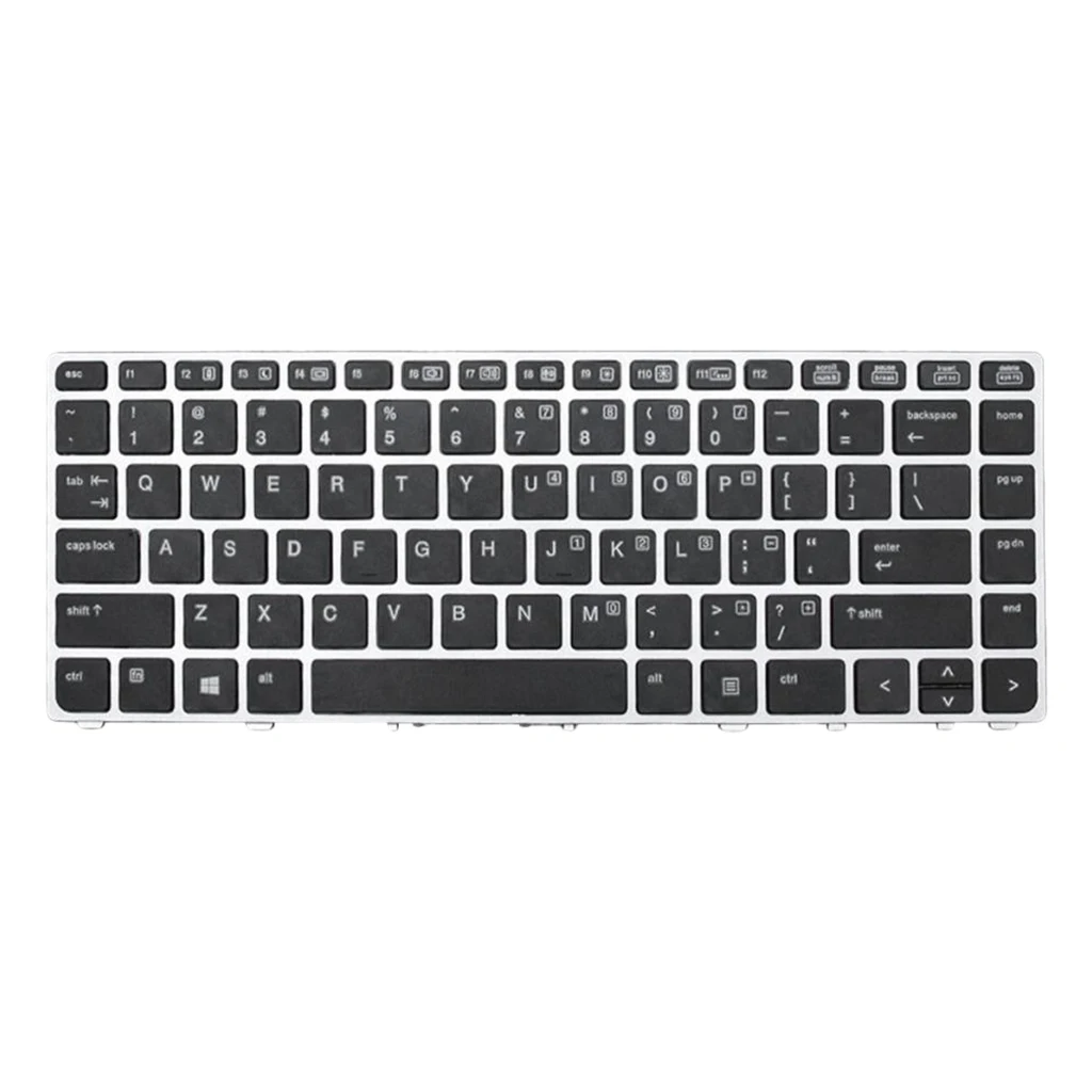 США Макет ПК ноутбук Keyobard Замена для hp EliteBook Folio 9470m Клавиатура с каркасом для ноутбука