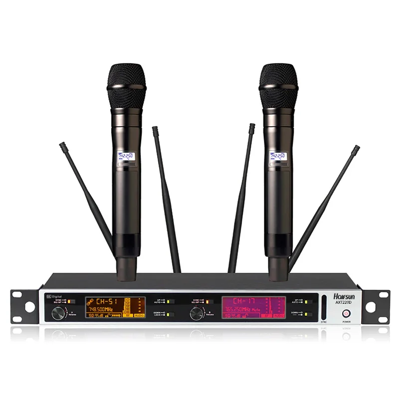 저렴한 하프선/섀도우 자이언트 컬러 체인징 스크린 무선 마이크, 트루 다이버시티 원, 투 프로페셔널 스테이지 퍼포먼스 코러스