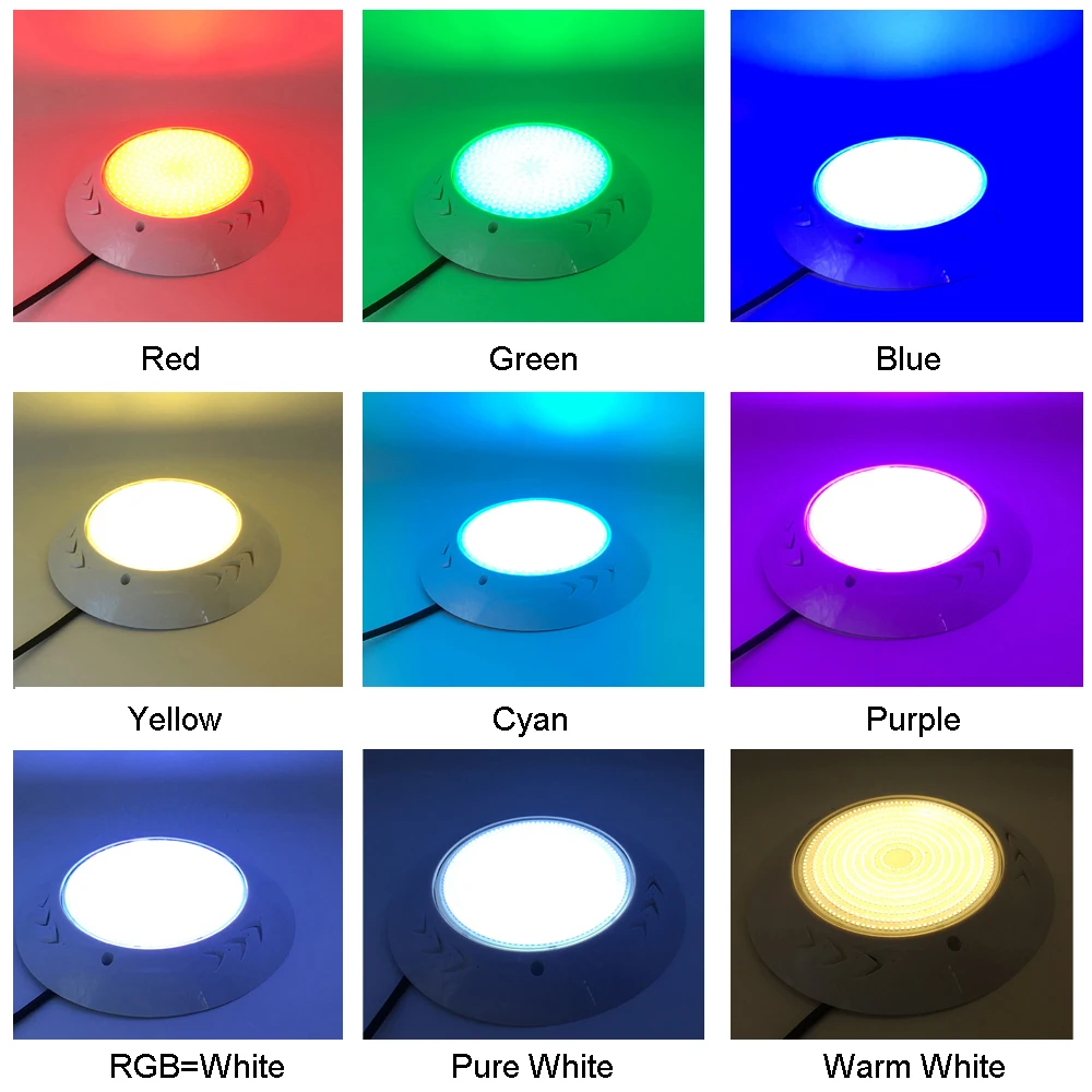 2pk плоский светодиодный подводный светильник для бассейна 18 Вт 24 30 35 42 RGB