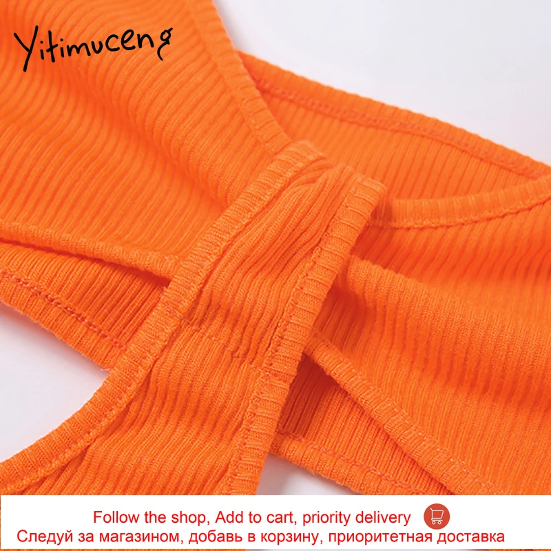 

Yitimuceng Hollow Out White Sundress Blue Dresses Woman Spaghetti Strap Sexy Backless Summer 2021 Fashion New Black Pencil Dress