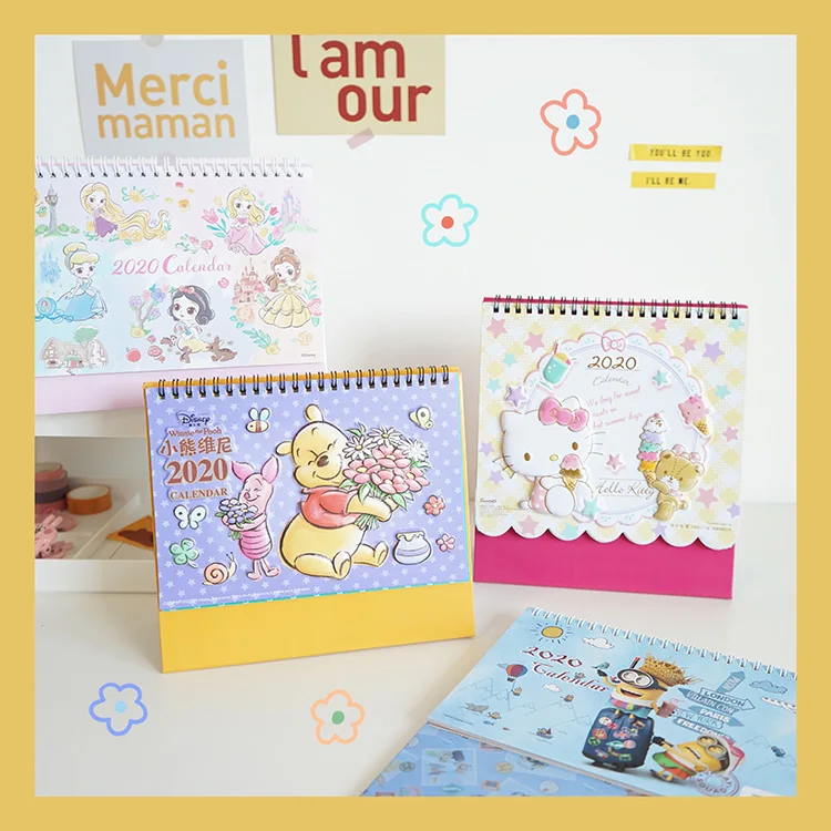 2020 милые Мультяшки для принцессы &quotМикки мишка&quot Календарь мини Портативный