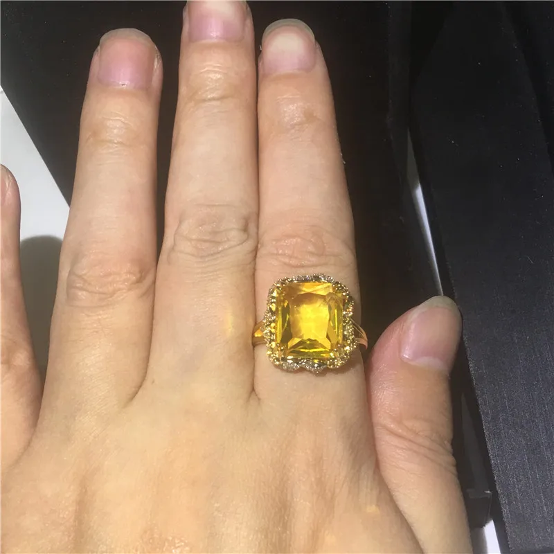 Choucong винтажное Ювелирное кольцо в Дубае, большой хрусталь, циркон, камень, позолота обручальное кольцо для женщин вечерние ювелирные изделия подарок